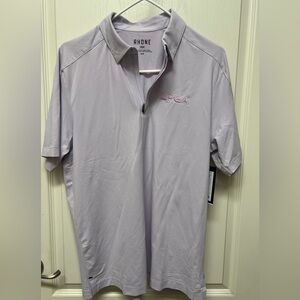 RHONE Golf Sport Polo SHIRT Performance MEDIUM Men's  Lavender LPGA collar